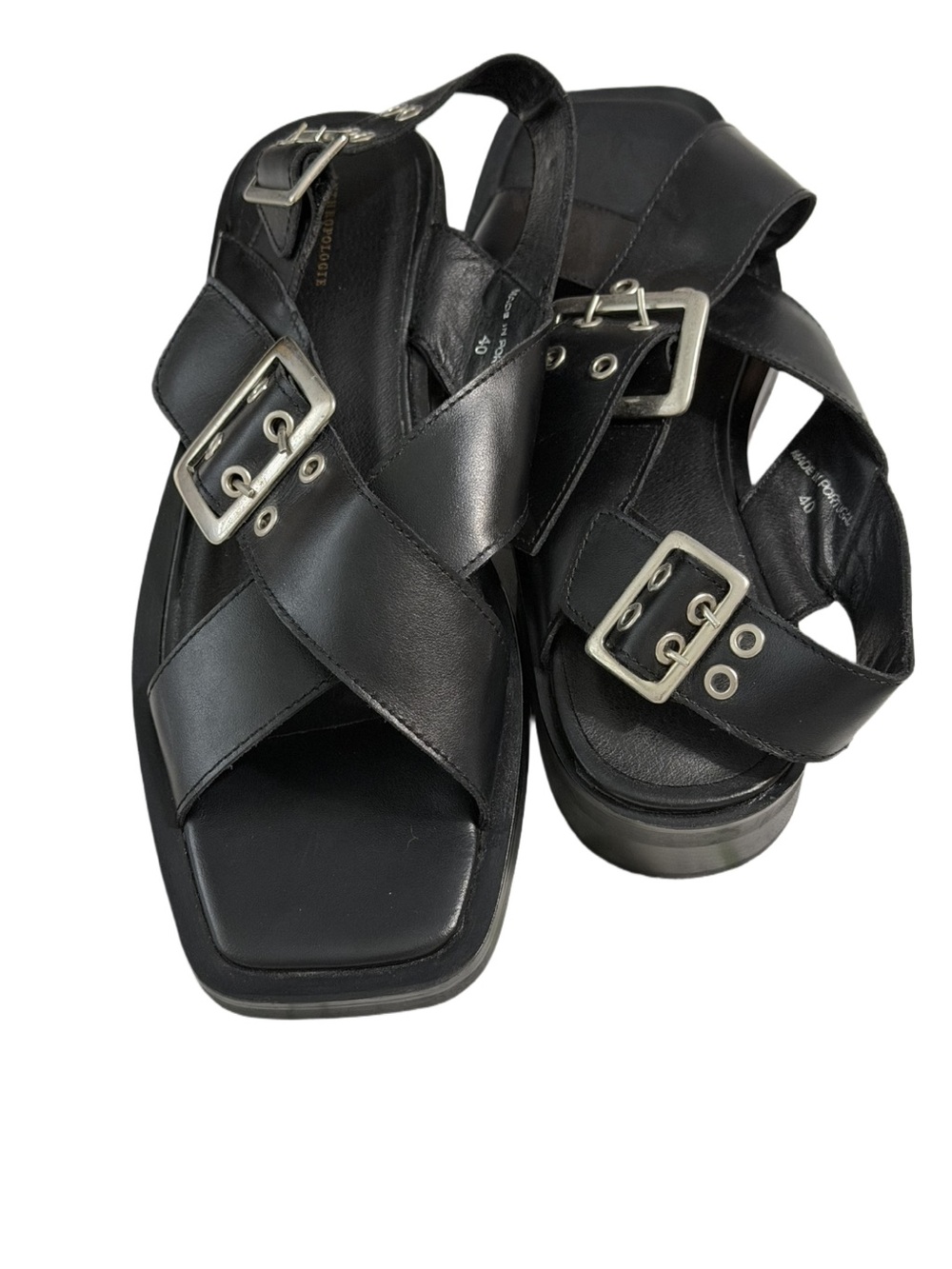 Anthropologie Slingback Buckle Sandals Size 9 - Picture 5 of 11